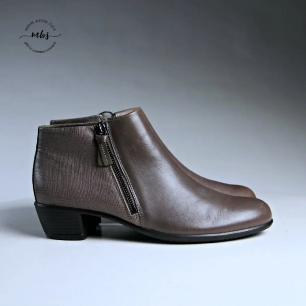 Ecco Touch 36 Leather Boots Tan Women EU 39 US 8 - 8.5